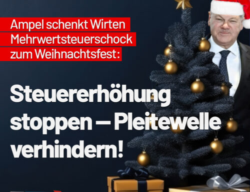 Steuererhöhungen stoppen – Pleitewelle verhindern!