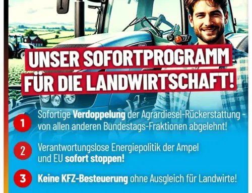 Unser Sofortprogramm für die Landwirtschaft!